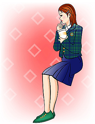 EPS 전신 직업 학생 여학생 여자 교복 일러스트 중학생 청소년 고등학생 한명 사람 앉기 10대 스쿨라이프 여자만 여자한명만 십대만 십대여자만 십대여자한명만 국내일러스트 1 라이프스타일 옷 학교 모션 파일형식 벡터