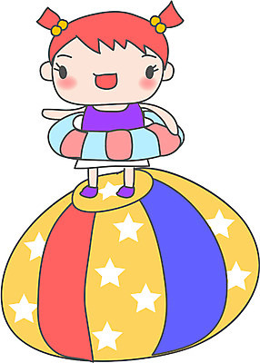 EPS 전신 클립아트 계절 여자 초등학생 어린이 일러스트 방학 휴가 여름방학 한명 서기 사람 소녀 여름 비치볼 여자만 여자한명만 어린이만 소녀만 소녀한명만 구명부환 국내일러스트 1 학생 공 모션 바캉스용품 안전장비 튜브 파일형식 벡터 여름_계절