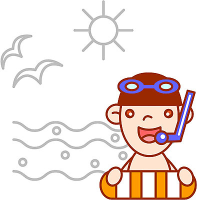 EPS 클립아트 계절 어린이교육 교육 남자 초등학생 어린이 바다 일러스트 방학 여름방학 한명 사람 소년 상반신 여름휴가 바캉스 해수욕 남자만 남자한명만 어린이만 소년만 소년한명만 국내일러스트 1 학생 휴가 파일형식 벡터 여름_계절