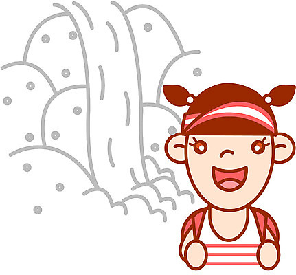 EPS 클립아트 계절 여자 어린이교육 교육 초등학생 어린이 일러스트 방학 여름방학 한명 사람 소녀 상반신 야외 계곡 등산 여자만 여자한명만 어린이만 소녀만 소녀한명만 국내일러스트 1 학생 휴가 트래킹 파일형식 벡터 여름_계절