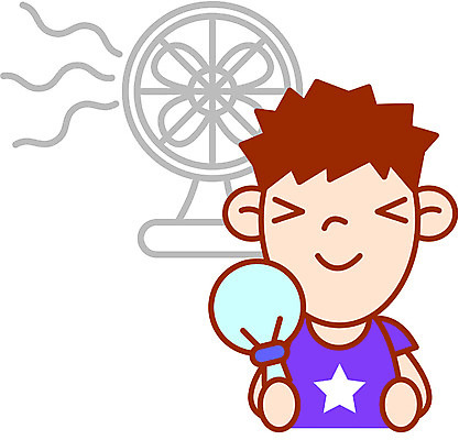 EPS 클립아트 계절 어린이교육 교육 남자 초등학생 어린이 일러스트 방학 여름방학 한명 사람 소년 상반신 여름 선풍기 더위 남자만 남자한명만 어린이만 소년만 소년한명만 국내일러스트 1 학생 날씨 휴가 가전제품 파일형식 벡터 여름_계절