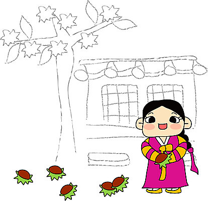 EPS 전신 클립아트 여자 명절 초등학생 어린이 일러스트 한국 한명 서기 사람 소녀 야외 추석 축제 가을 시골 시골집 밤나무 밤따기 여자만 여자한명만 어린이만 소녀만 소녀한명만 국내일러스트 나무 1 학생 전통 계절 기념일 아시아 모션 주택 밤_견과류 파일형식 벡터