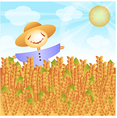 EPS 주간 사계절 계절 명절 백그라운드 일러스트 자연 한국 논 풍경 사람없음 야외 추석 축제 벼 가을 농촌 시골 허수아비 가을배경 국내일러스트 자연요소 전통 기념일 아시아 농업 곡류 생태계 파일형식 벡터 가을_계절