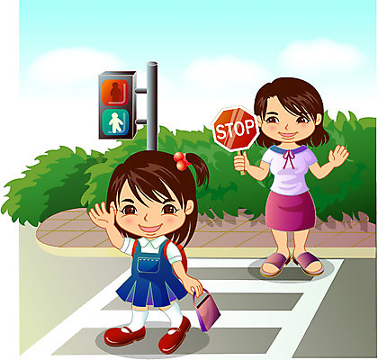 EPS 주간 캐릭터 여자 어린이교육 교육 어린이 일러스트 학교 교통시설 하늘 수업 교육캐릭터 초등학교 사람 소녀 야외 두명 라이프 스쿨라이프 교사 횡단보도 정지 신호등 등교 스쿨존 여자만 어린이만 소녀만 일러캐릭터 자연요소 직업 라이프스타일 교통 모션 생활 보행로 시설 등하교 파일형식 벡터