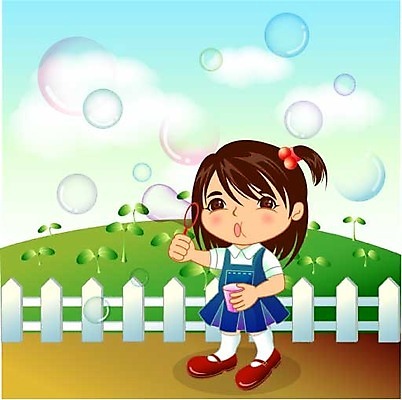 EPS 주간 캐릭터 여자 어린이교육 교육 초등학생 어린이 일러스트 학교 교육캐릭터 초등학교 한명 사람 소녀 야외 새싹 비눗방울 화단 비누방울놀이 여자만 여자한명만 어린이만 소녀만 소녀한명만 일러캐릭터 자연요소 식물 1 학생 놀이 파일형식 벡터