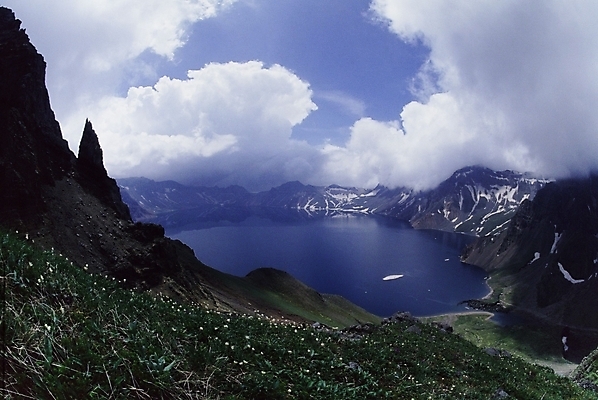 포토 JPG 주간 자연 산 풍경 사람없음 야외 백두산 천지 국내포토 자연요소 생태계 파일형식