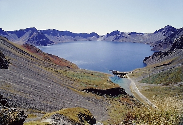 포토 JPG 주간 자연 산 풍경 사람없음 야외 백두산 천지 국내포토 자연요소 생태계 파일형식