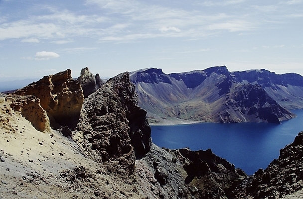 포토 JPG 주간 자연 산 풍경 사람없음 야외 백두산 천지 국내포토 자연요소 생태계 파일형식