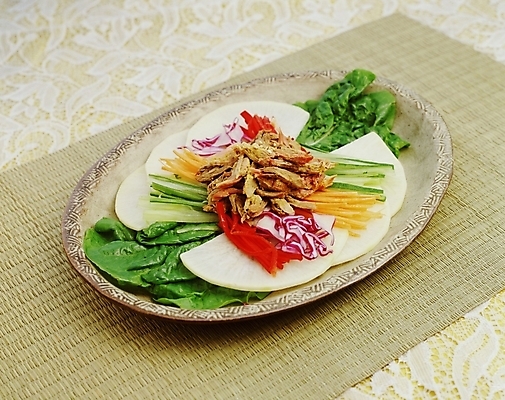 포토 JPG 스튜디오촬영 한국문화 한식 음식 채소 한국 육류 사람없음 무쌈냉채 국내포토 동양문화 아시아 식재료 실내 냉채 파일형식