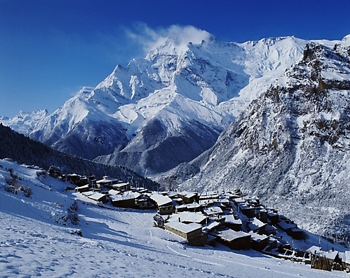 포토 JPG 주간 해외 사계절 계절 아시아 외국문화 겨울 자연 산 주택 풍경 사람없음 야외 관광지 마을 눈 인도 국내포토 자연요소 나라 문화 여행 날씨 건물 생태계 파일형식