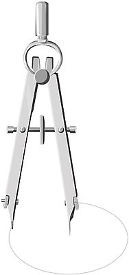 아이콘 교육 문구용품 컴파스 제도용품 2D아이콘 오브젝트