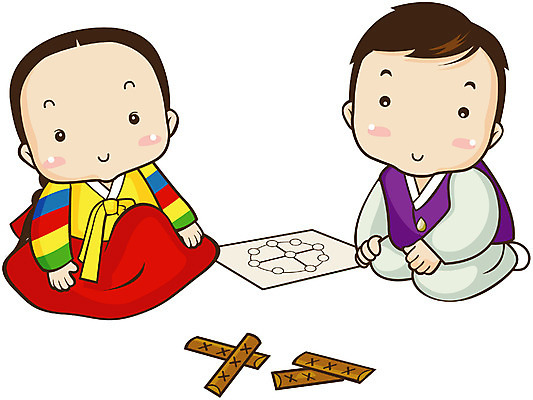 EPS 클립아트 전통 여자 명절 남자 어린이 일러스트 전통캐릭터 새해 사람 두명 설날 전통놀이 윷놀이 한복 어린이만 일러캐릭터 캐릭터 한국전통 기념일 놀이 전통의상 파일형식 벡터