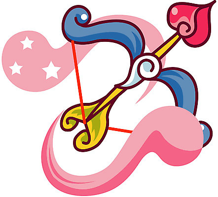 EPS 클립아트 캐릭터 스포츠용품 일러스트 화살 사람없음 별자리 운세 궁수자리 활 별자리캐릭터 일러캐릭터 스포츠 오브젝트 파일형식 벡터