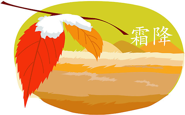 EPS 주간 클립아트 사계절 계절 단풍 일러스트 자연 풍경 초원 사람없음 야외 가을 절기 서리 상강 국내일러스트 자연요소 잎 생태계 파일형식 벡터