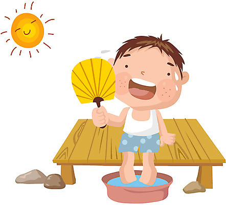 EPS 클립아트 사계절 계절 남자 초등학생 어린이 일러스트 한명 사람 소년 여름 더위 절기 대서 남자만 남자한명만 어린이만 소년만 소년한명만 국내일러스트 1 학생 날씨 파일형식 벡터