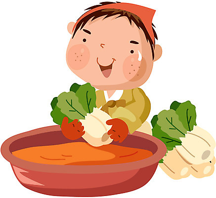 EPS 클립아트 사계절 계절 여자 남자 초등학생 어린이 겨울 일러스트 김치 한명 사람 소년 절기 배추 김장 입동 어린이만 국내일러스트 1 학생 한식 채소 파일형식 벡터