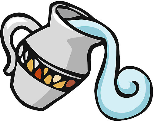 EPS 클립아트 캐릭터 생활용품 일러스트 사람없음 별자리 운세 항아리 별자리캐릭터 물병자리 일러캐릭터 도자기 오브젝트 파일형식 벡터