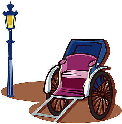 EPS 클립아트 육상교통 교통 일러스트 사람없음 야외 운송업 인력거 국내일러스트 산업 교통수단 파일형식 벡터