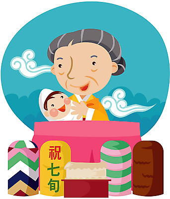 EPS 클립아트 캐릭터 여자 노년 할머니 일러스트 손자 대가족 사람 이벤트 두명 파티 아기 실버 70대 잔치음식 칠순잔치 여자만 여자한명만 일러캐릭터 기념일 남자 가족 성인 전통음식 손주 파일형식 벡터