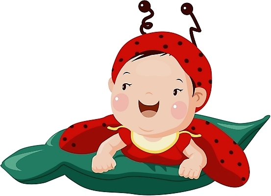 클립아트 캐릭터 옷 일러스트 한명 사람 이벤트 아기 무당벌레 돌잔치 백일잔치 첫돌 아기만 일러캐릭터 1 곤충 돌_생일 잔치