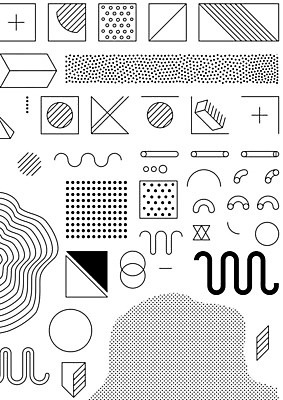 EPS 해외이미지 모양 디자인 포스터 선 백그라운드 패턴 일러스트 추상 사람없음 그래픽 장식 노란색 검은색 흰색 점 원형 기하학 팝 멤피스디자인 해외202004 해외일러스트 도형 컬러 무늬 파일형식 벡터