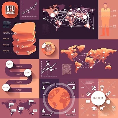 EPS 해외이미지 템플릿 디자인 지도 일러스트 비즈니스 그래프 사람 그래픽 세계 자료 인포그래픽 정보 심볼 사인 해외202004 해외일러스트 파일형식 벡터