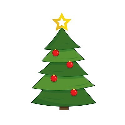 EPS 해외이미지 나무 별 크리스마스 일러스트 장식 초록색 장식볼 소나무 황금 해외202004 해외일러스트 자연요소 식물 기념일 컬러 파일형식 벡터