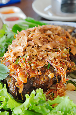 포토 JPG 해외이미지 접시 음식 채소 양파 마늘 어류 요리 동양인 사람없음 초록색 갈색 튀김 신선 혼합 상추 해산물 향신료 매움 해외202004 해외포토 식기 컬러 인종 수중동물 맛 향미료 파일형식