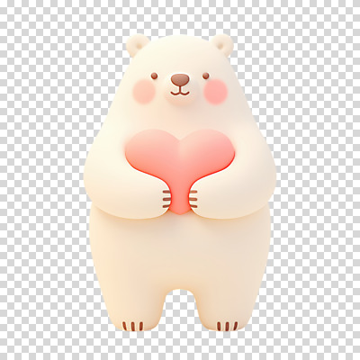편집이미지 행복 안기 사랑 미소 들기 누끼 사람없음 3D 귀여움 하트 곰캐릭터 북극곰 PNG 아이보리 모양 감정 컬러 동물캐릭터 컨셉 곰 모션 표정 디지털합성 파일형식
