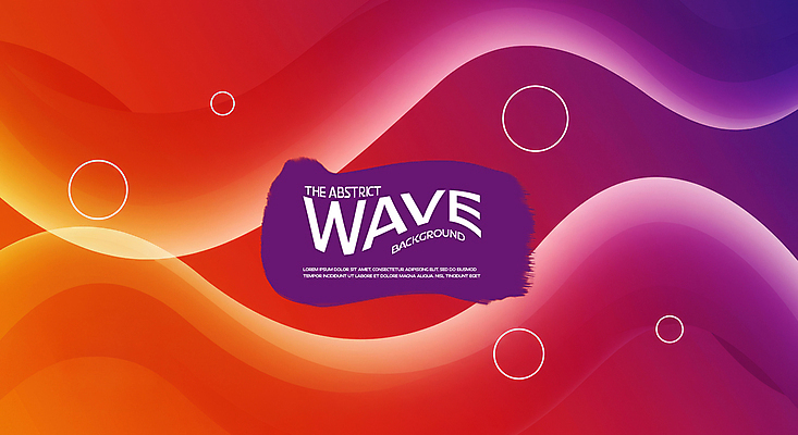 PSD 템플릿 백그라운드 곡선 추상 사람없음 보라색 원형 웨이브 그라데이션 다홍색 이미지템플릿 도형 선 컬러 무늬 파일형식