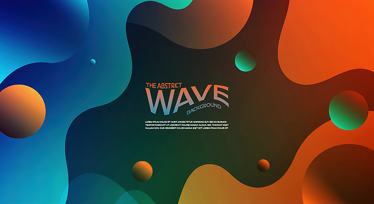 PSD 템플릿 백그라운드 곡선 추상 사람없음 파란색 주황색 원형 웨이브 그라데이션 이미지템플릿 도형 선 컬러 무늬 파일형식