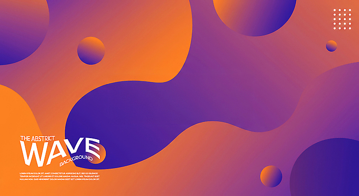 PSD 템플릿 백그라운드 곡선 추상 사람없음 파란색 주황색 원형 웨이브 그라데이션 이미지템플릿 도형 선 컬러 무늬 파일형식