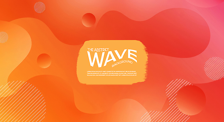 PSD 템플릿 백그라운드 곡선 추상 사람없음 주황색 원형 웨이브 그라데이션 이미지템플릿 도형 선 컬러 무늬 파일형식