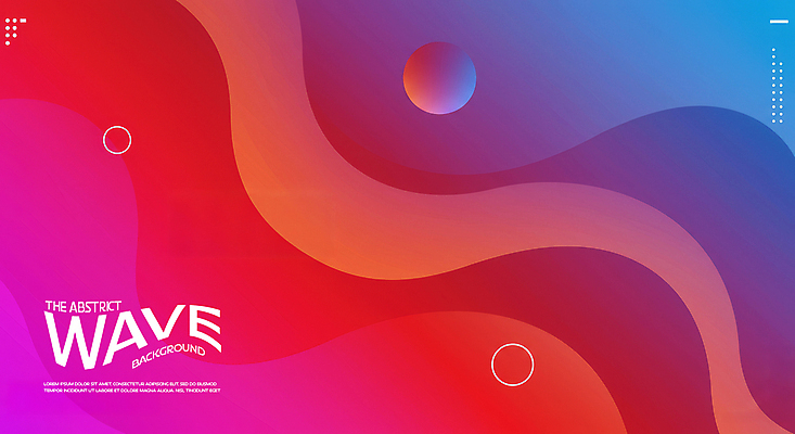 PSD 템플릿 분홍색 백그라운드 곡선 추상 사람없음 빨간색 파란색 원형 웨이브 그라데이션 이미지템플릿 도형 선 컬러 무늬 파일형식