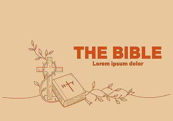 기독교 줄기 십자가 잎 라인일러스트 일러스트 사람없음 주황색 성경 천주교 덩굴 라인아트 국내일러스트 AI파일 식물 종교 선 컬러 종교용품 파일형식 벡터