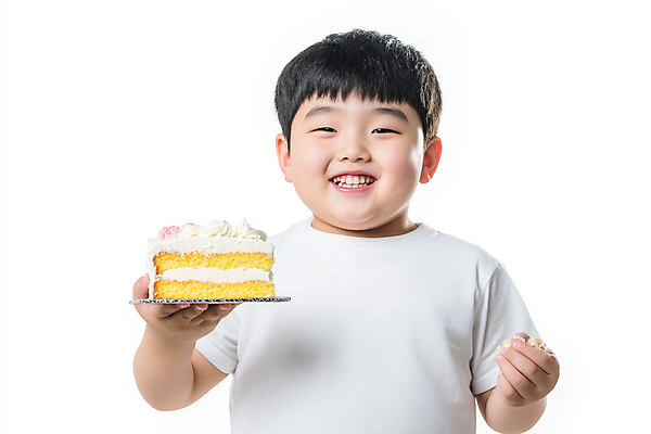 JPG 편집이미지 남자 어린이 한명 미소 들기 소년 상반신 케이크 비만 소아비만 의료성형뷰티 소년한명만 편집실사 AI인물포토 AI콘텐츠 1 모션 디저트 표정 사람 질병 몸매 CG 남자한명만 소년만 파일형식 AI포토