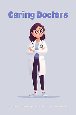 전신 PSD 여자 일러스트 의학 청진기 친절 따뜻함 직업캐릭터 한명 미소 성인 파란색 팔짱 의사가운 성인여자한명만 안경낌 국내일러스트 일러캐릭터 직업 캐릭터 1 안경 컬러 의료기기 모션 표정 사람 의사 가운 여자한명만 성인여자만 파일형식