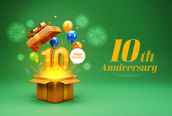 PSD 템플릿 기념일 말풍선 불꽃놀이 사람없음 초록색 선물상자 빛 3D 축하 오픈 10 꽃가루 풍선 10월 해피버스데이 이미지템플릿 컬러 컨셉 놀이 선물 이벤트 상자 숫자 생일 날짜 가루 디지털합성 파일형식
