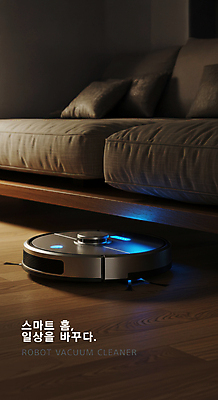 PSD 편집이미지 실내 사람없음 빛 소파 갈색 가전제품 마루 청소기 청소로봇 스마트홈 신기술 AI_인공지능 이미지편집 컬러 의자 바닥 기술 내부 전자제품 청소도구 로봇 파일형식