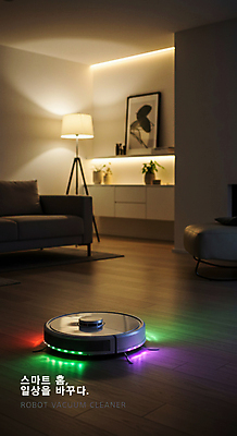 PSD 편집이미지 화분 액자 탁자 조명 실내 사람없음 빛 소파 갈색 가전제품 마루 청소기 청소로봇 스마트홈 LED 신기술 AI_인공지능 이미지편집 컬러 가구 의자 전구 바닥 기술 내부 전자제품 청소도구 로봇 파일형식