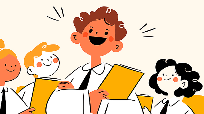 여자 남자 일러스트 미소 들기 정장 여러명 상반신 성인 팔짱 업무 비즈니스맨 비즈니스우먼 즐거움 성인만 국내일러스트 AI파일 옷 감정 다수 비즈니스 모션 표정 사람 작업 직장인 파일형식 벡터