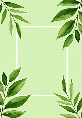 JPG 일러스트 나뭇잎 사각프레임 사람없음 초록색 카피스페이스 국내일러스트 AI일러스트 AI콘텐츠 컬러 잎 프레임 사각형 공백 파일형식