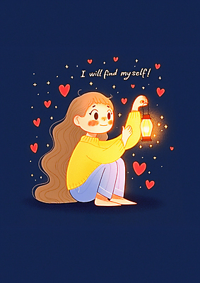 JPG 전신 여자 어린이 일러스트 불꽃 한명 미소 들기 소녀 빛 희망 하트 등불 감성 웅크림 소녀한명만 국내일러스트 AI일러스트 AI콘텐츠 모양 1 감정 컨셉 모션 불 조명 표정 사람 여자한명만 소녀만 파일형식