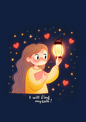 JPG 여자 어린이 일러스트 불꽃 한명 미소 들기 소녀 상반신 책 빛 희망 하트 등불 감성 소녀한명만 안경낌 국내일러스트 AI일러스트 AI콘텐츠 모양 1 감정 안경 컨셉 모션 불 조명 표정 사람 여자한명만 소녀만 파일형식