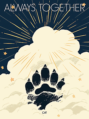 PSD 구름 포스터 별 일러스트 사람없음 빛 귀여움 고양이 발자국 발바닥 국내일러스트 자연요소 컨셉 포유류 자국 발 반려동물 파일형식