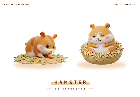 PSD 편집이미지 동물캐릭터 휴식 3D캐릭터 사람없음 3D 귀여움 주황색 잠 둥지 편안함 햄스터 땅파기 톱밥 편집3D 동물 캐릭터 컬러 컨셉 반려동물 감각 설치류 가루 디지털합성 파일형식