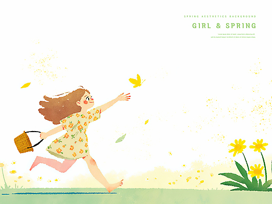 전신 PSD 여자 꽃 어린이 나비 일러스트 맨발 바람 수채화 한명 미소 들기 소녀 잔디 달리기 바구니 봄풍경 잡기 상쾌 손뻗기 소녀한명만 국내일러스트 자연요소 식물 1 감정 곤충 모션 발 날씨 표정 사람 풍경 봄 여자한명만 소녀만 파일형식