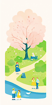 JPG 전신 라이프스타일 커플 공원 여자 노년 남자 어린이 벤치 일러스트 모녀 오리 앉기 소녀 잔디 여러명 성인 봄풍경 산책 산책로 개울 벚나무 시민 국내일러스트 AI일러스트 AI콘텐츠 나무 식물 공공시설 딸 길 다수 의자 가족 관계 모션 조류 엄마 휴식 사람 풍경 생활 강 봄 벚꽃 국민 파일형식