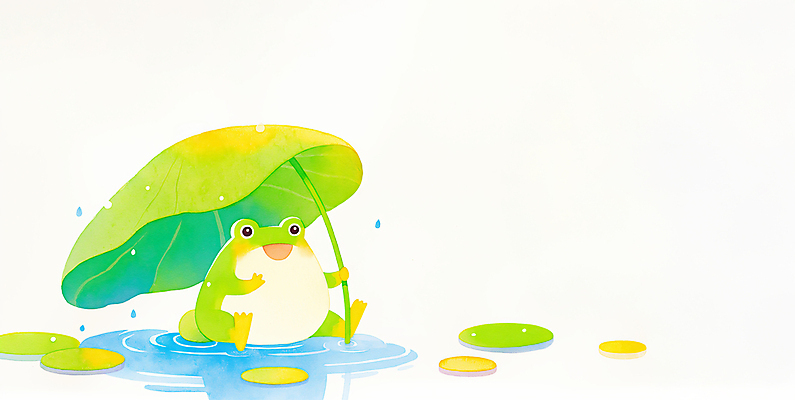 JPG 일러스트 개구리 미소 앉기 사람없음 연두색 귀여움 봄풍경 연못 수면 연잎 경칩 국내일러스트 AI일러스트 AI콘텐츠 컨셉 잎 모션 표정 양서류 풍경 초록색 물 봄 절기 파일형식