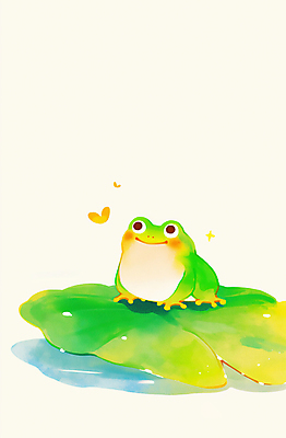 JPG 일러스트 개구리 미소 사람없음 초록색 귀여움 봄풍경 하트 연못 수면 연잎 경칩 국내일러스트 AI일러스트 AI콘텐츠 모양 컬러 컨셉 잎 표정 양서류 풍경 물 봄 절기 파일형식